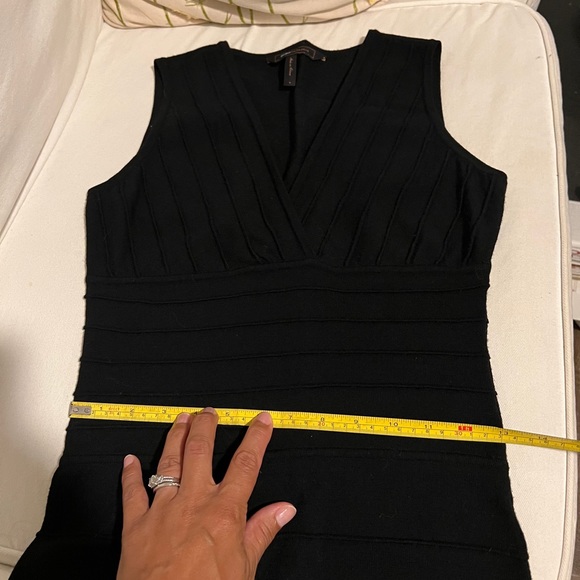 BCBGMaxAzria Black Wool Dress with Ribbed Detail - Picture 5 of 7